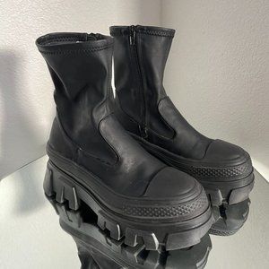 ASOS Platform Black Combat Boots